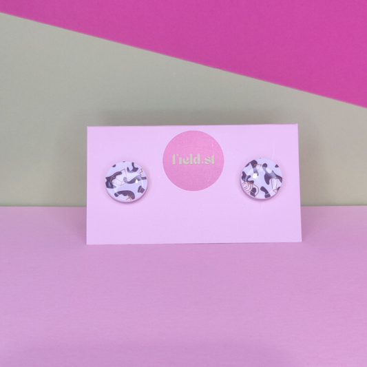 Cowprint and shapes stud