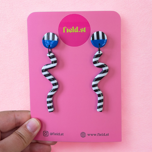 Striped Wiggles in Blue