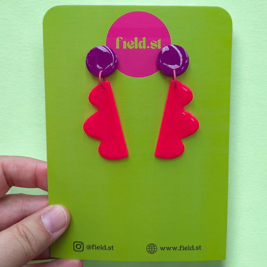 Large Colour block Earrings