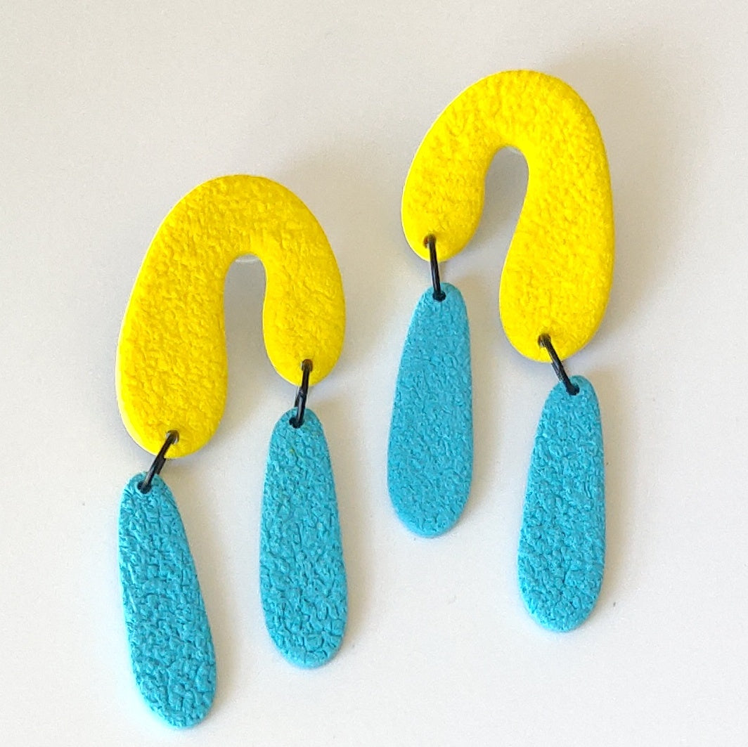 Melty Arches in Yellow and Blue